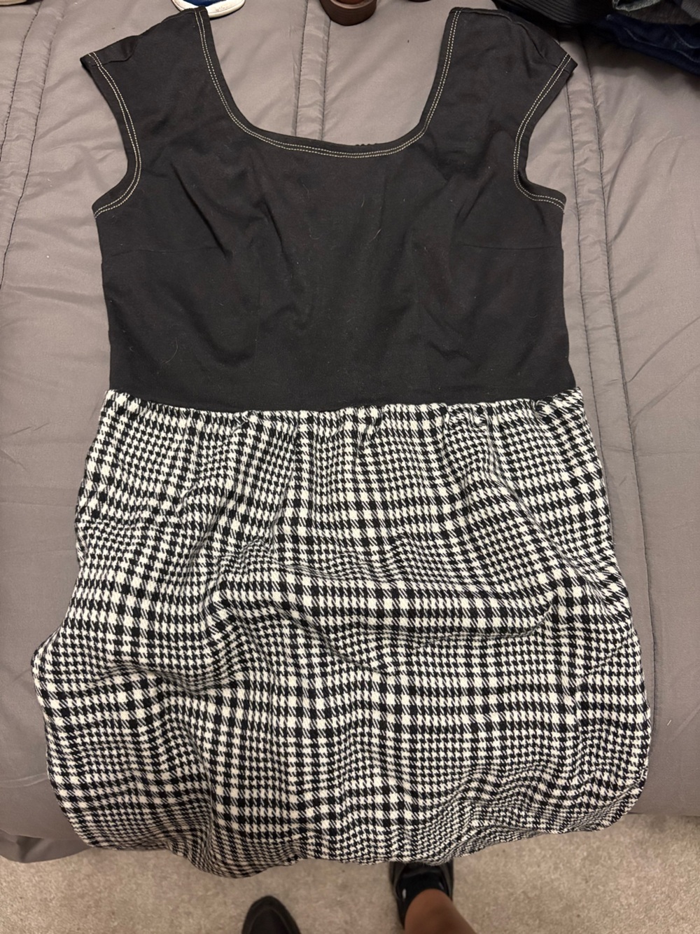 Women’s B. Moss Black & White Houndstooth Mini Dress-Skirt size 2